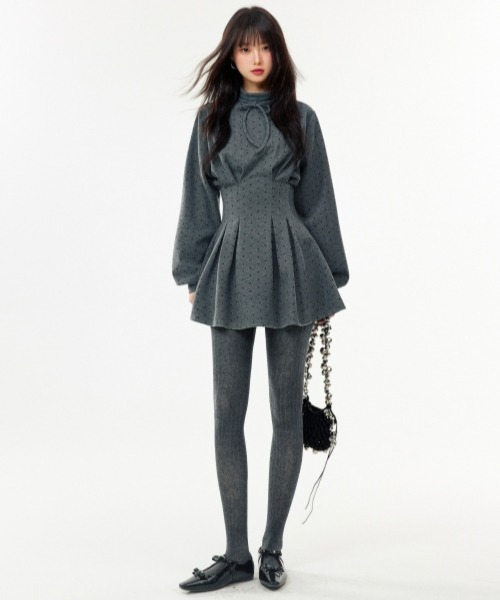 「gossip!ロサンゼルス」 長袖ワンピース M グレー レディース_画像5