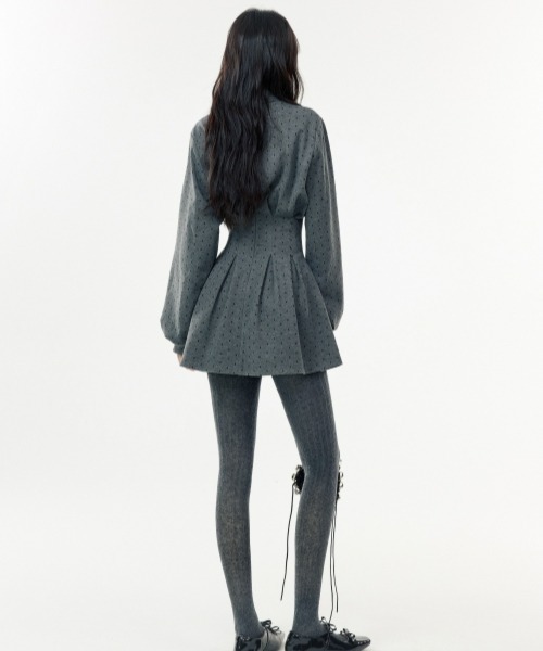 「gossip!ロサンゼルス」 長袖ワンピース M グレー レディース_画像6