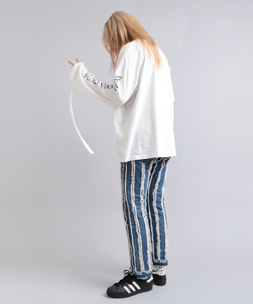 「RNA」 デニムパンツ MEDIUM ライトインディゴブルー レディース_画像3