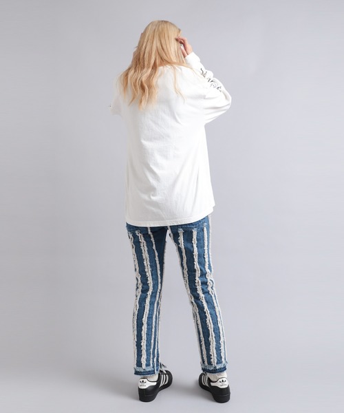「RNA」 デニムパンツ MEDIUM ライトインディゴブルー レディース_画像7
