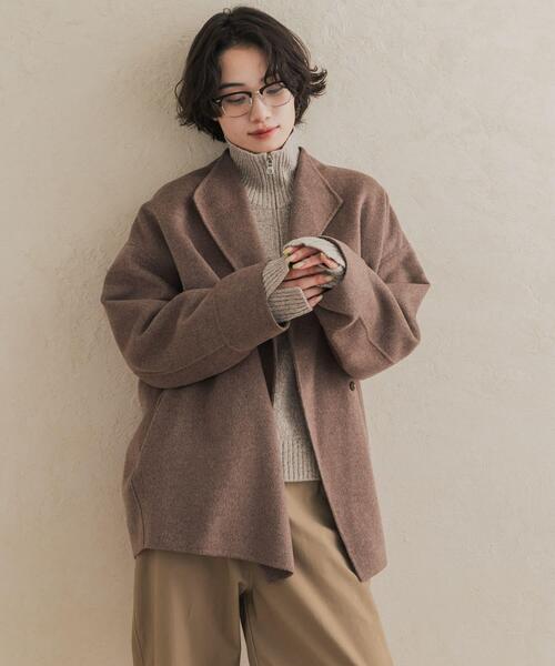 SLOBE IENA ハミルトン リバー ウール ミドル　コート ブラウン系 URBAN RESEARCH DOORS（アーバンリサーチドアーズ） コート アウター