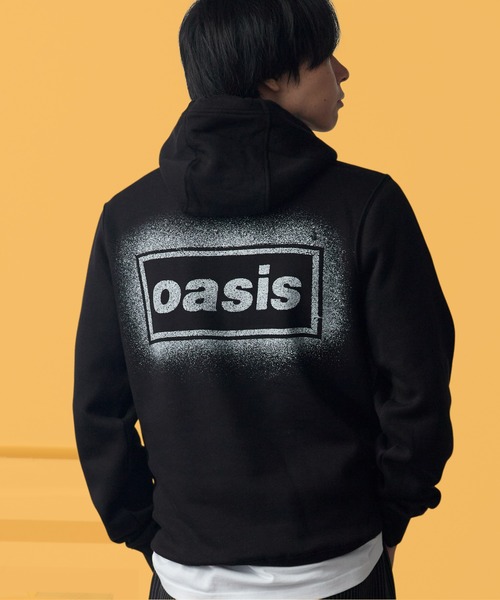 オアシス oasis フーディスウェット　　　　　　　　　ジップパーカー 黒 M パーカー Oasis / オアシス OASIS UNISEX PULLOVER HOODIE: SPRAY LIVE
