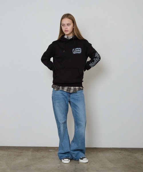 パーカー Oasis / オアシス OASIS UNISEX PULLOVER HOODIE: SPRAY LIVE