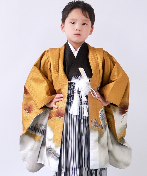 KYOETSU（京越） 着物 5歳 七五三 鷹兜松 羽織袴 12点セット キッズ