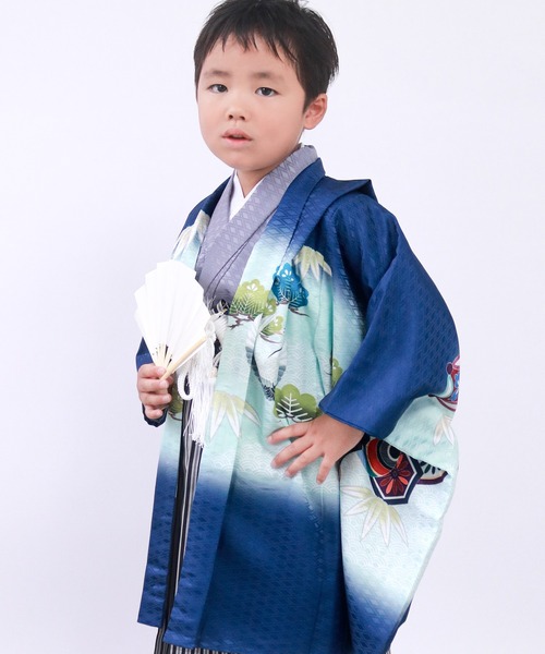 utatane 着物 七五三3歳用被布コートセット 男の子 ジャガード