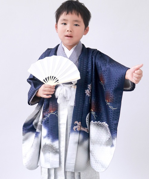 KYOETSU（京越） 着物 5歳 七五三 鷹兜松 羽織袴 12点セット キッズ