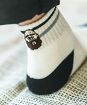 靴下 ハッピー刺繍 ショートソックス「防蚊/抗...の詳細画像4