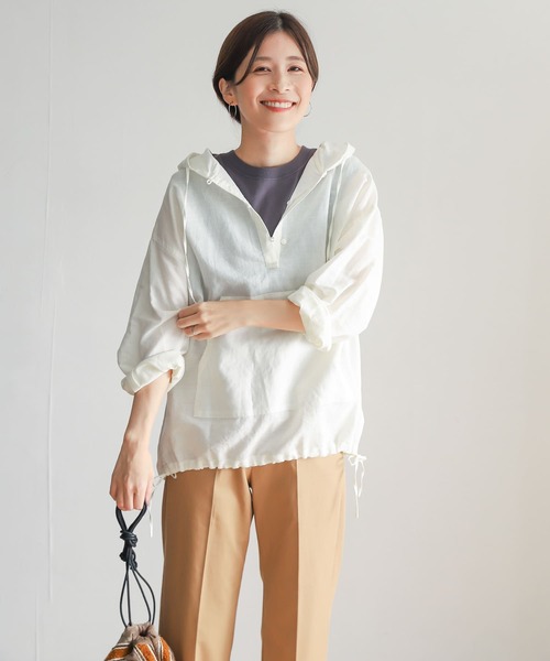 URBAN RESEARCH DOORS パーカー コットンラミーパーカー