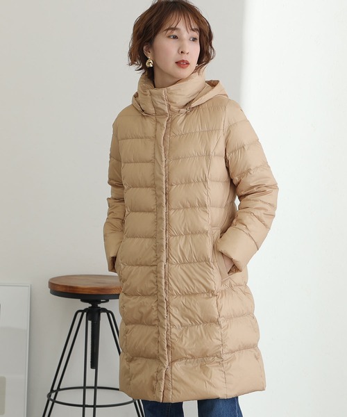 ElegChic ダウンコート ダウンジャケット 取外しフード付きスタンド