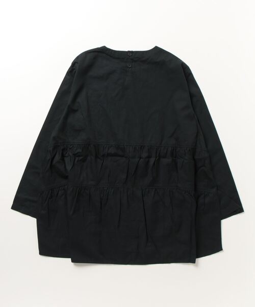 ブラウス シャツ EMAGO 花刺繍ティアードチュニック レディース Emago ブラウス シャツ EMAGO 花刺繍ティアードチュニック