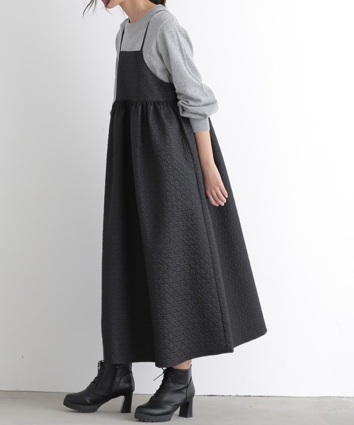 B'zエンサマワンピース　新品未使用 ZARA】ZW COLLECTION ミディワンピース ブラック 4088/046/800