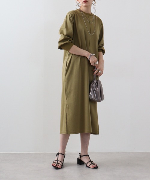 【海外限定】GinaBacconi ワンピース☆Green Anna Puff Glitter TI9024EW00101_4_l.jpg