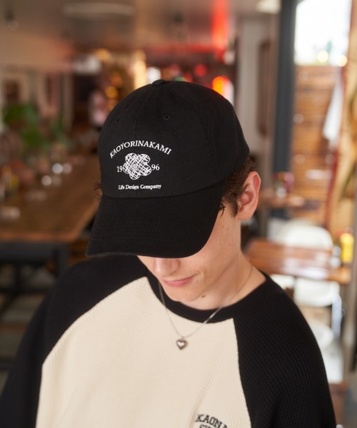 kaoyorinakami キャップ 帽子 flower logo cap / フラワーロゴ