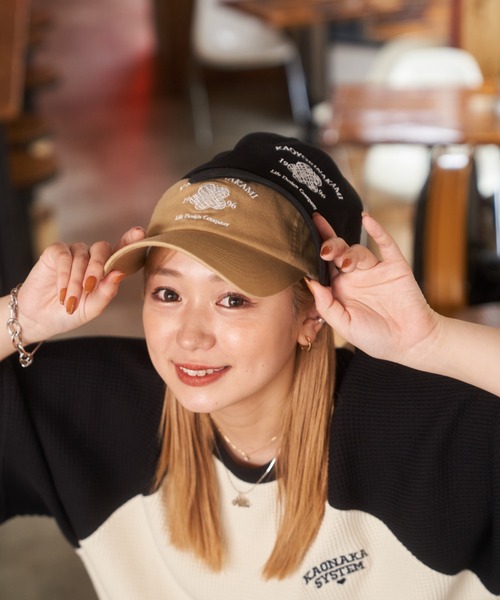☆.♥大人気♥.☆ 美品 キャップ kaoyorinakami キャップ 帽子 flower logo cap / フラワーロゴ