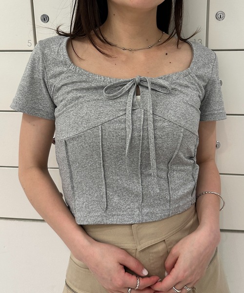 tシャツ フロントギャザーリボンT Front Gather Ribbon T レディース Front Gather Ribbon T/フロントギャザーリボンT