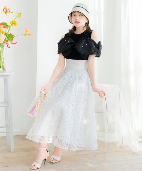 スカート リボンレーススカート レディース : 84603022 : ZOZOTOWN  