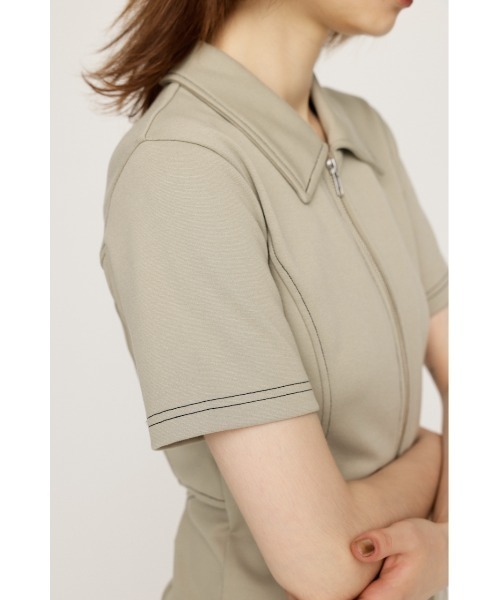 ワンピース SLY ワンピース FRONT ZIP BACK OPEN S/OP フロント ジップ
