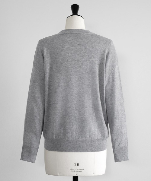 ELFRANK ニット セーター 「新色追加」ワンポイントハート刺繍ニット