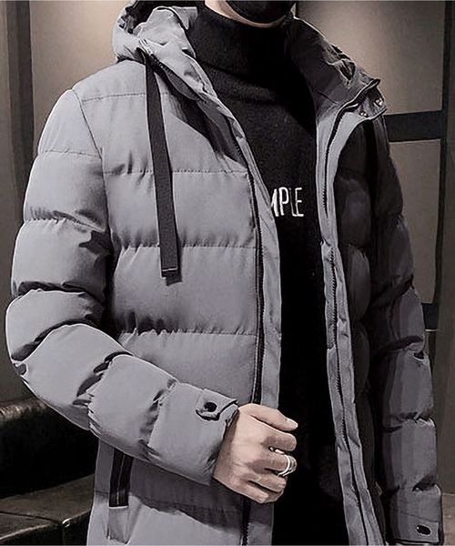 BLANC FICELLE ダウンジャケット ダウン ロング丈 中綿コート メンズ 