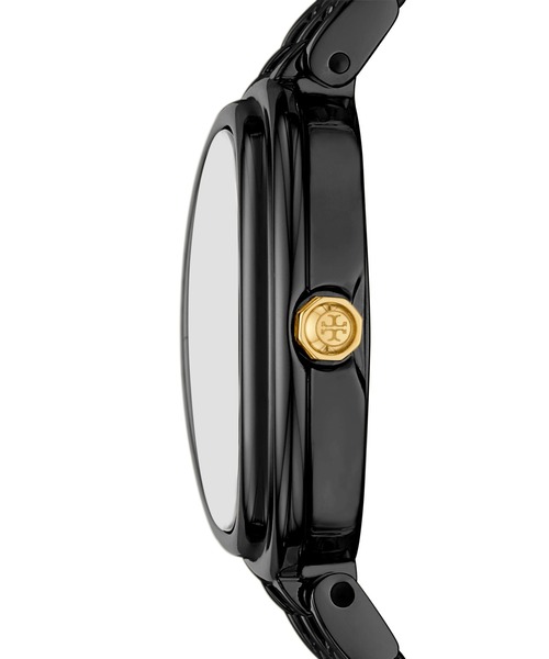 【ほぼ未使用】トリーバーチ TORY BURCH 腕時計 gold/Black Tory burch in gold black leather strap 🖤💛
