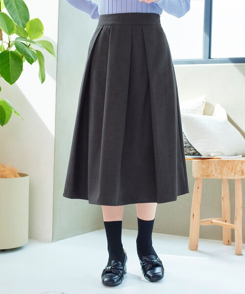 Tiaclasse スカート ウール調タックフレアスカート : ZOZOTOWN Yahoo