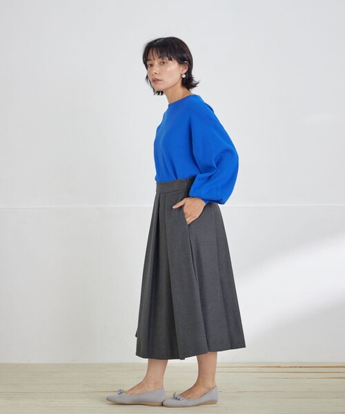 Tiaclasse スカート ウール調タックフレアスカート : ZOZOTOWN Yahoo