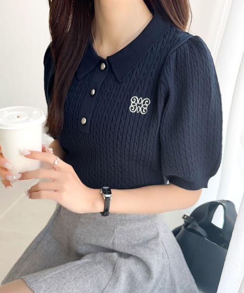 mily bilet ポロシャツ ポロ 「mily bilet」知的フェミニンで好印象を