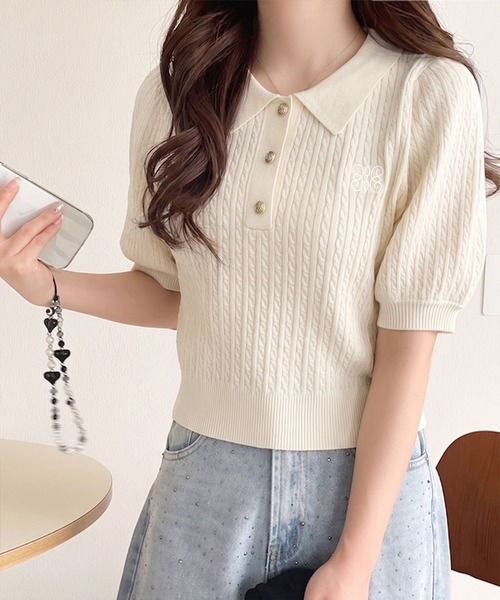 mily bilet ポロシャツ ポロ 「mily bilet」知的フェミニンで好印象を