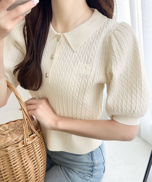 mily bilet ポロシャツ ポロ 「mily bilet」知的フェミニンで好印象を