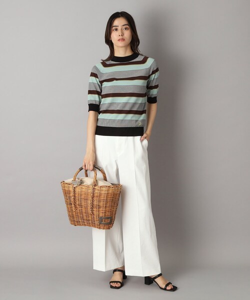 ☆未使用タグ付☆ドレステリア　半袖ニット　トップス　38 DRESSTERIOR 「DRESSTERIOR」 半袖ニット 38 オレンジ