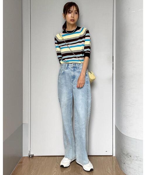 DRESSTERIOR ニット セーター 「洗える」マルチボーダーハーフ