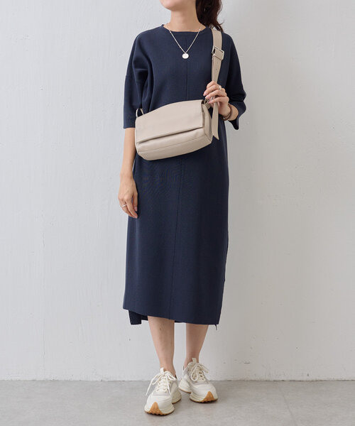 トッカ　150size ニットワンピース ロング丈 ストライプ柄ニットワンピース - ブラウン/グリーン