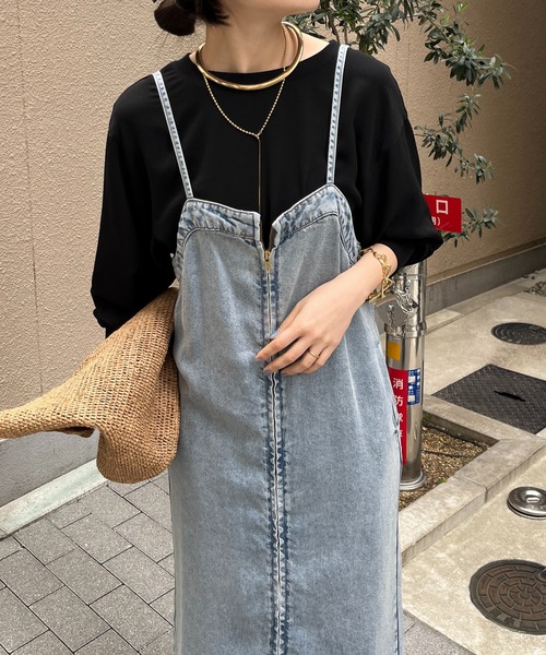 DouDou ブラウス シャツ 「新色追加」袖リブバックボタンジョー