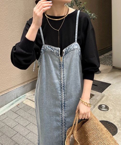 DouDou ブラウス シャツ 「新色追加」袖リブバックボタンジョー