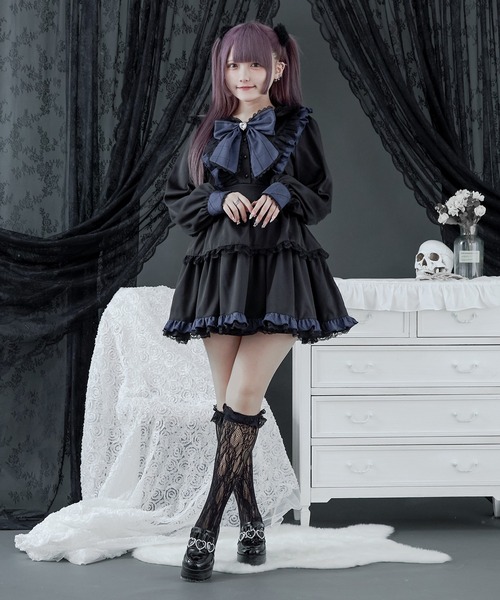 Pal elfy ワンピース セーラーリボンフリルワンピース : ZOZOTOWN