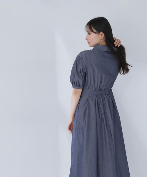NATURAL BEAUTY ライトブルー ワンピース NATURAL BEAUTY BASIC - NATURAL BEAUTY BASIC ライトブルー