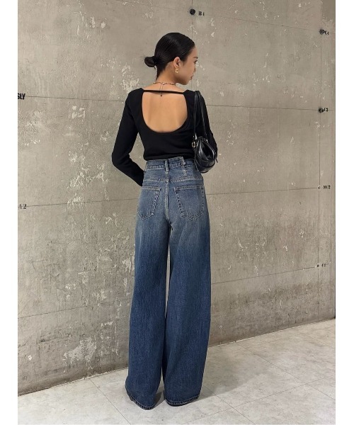 THROW by SLY tシャツ THROW PAD IN BACK OPEN L/S TOPS パッド