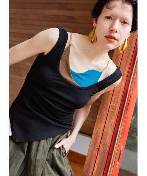 tシャツ LAYERED RIB TANK レディース
