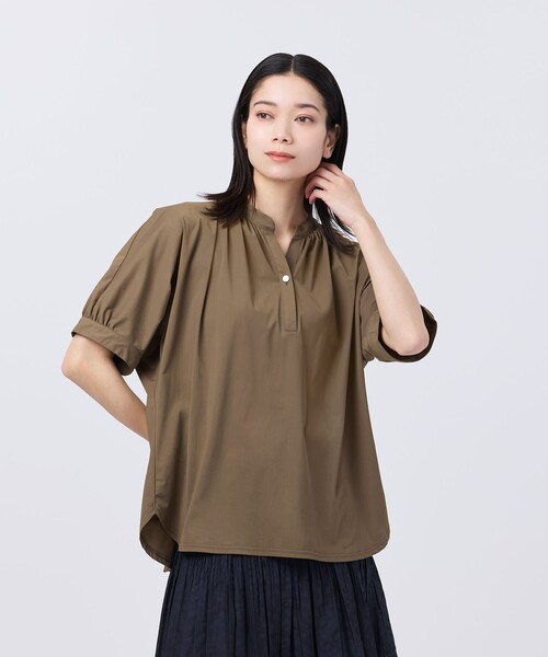 tシャツ 「L」「接触冷感」「UV対策」「ウォッシャブル」コンチェロスキッパーブラウスカットソー レディース