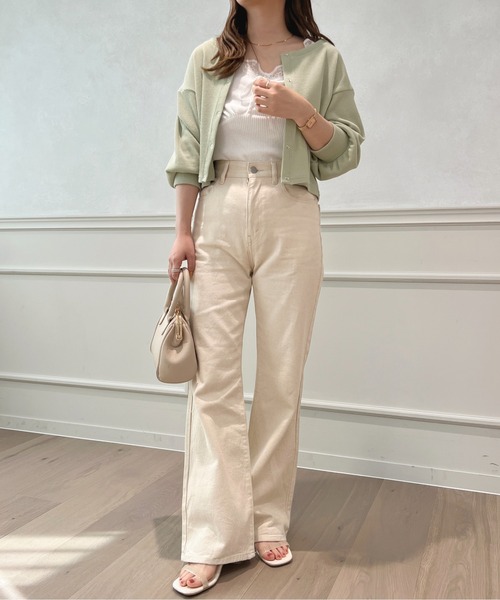 [apres jour] ботинки cut Denim брюки SMALL темно-голубой женский 