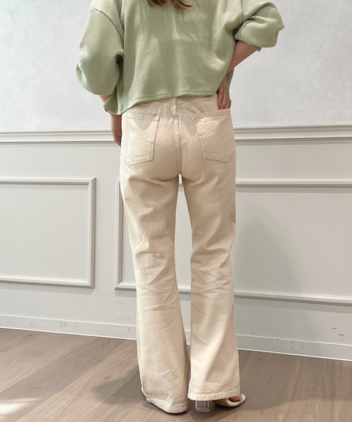 [apres jour] ботинки cut Denim брюки SMALL темно-голубой женский 