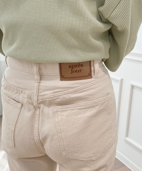 [apres jour] ботинки cut Denim брюки SMALL темно-голубой женский 
