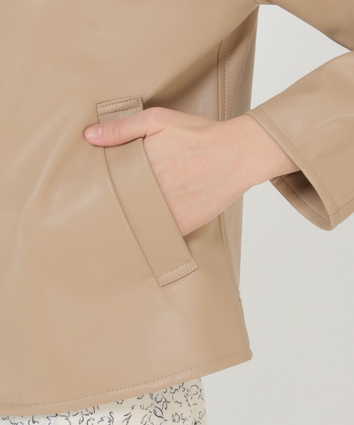 「IKKA LOUNGE」 ジップアップブルゾン M ブラック レディース_画像2