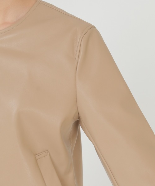 「IKKA LOUNGE」 ジップアップブルゾン M ブラック レディース_画像6