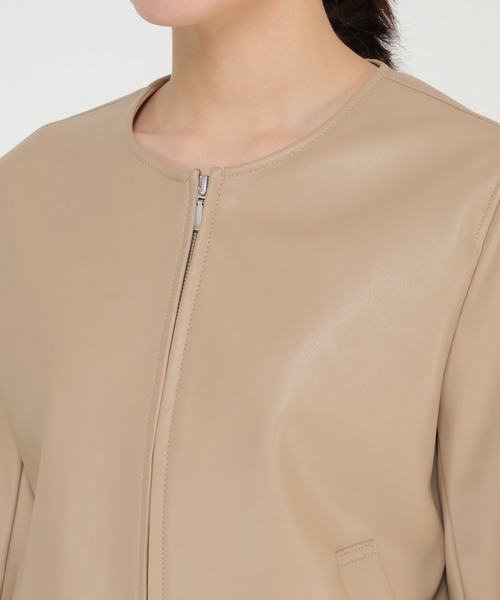 「IKKA LOUNGE」 ジップアップブルゾン M ブラック レディース_画像9