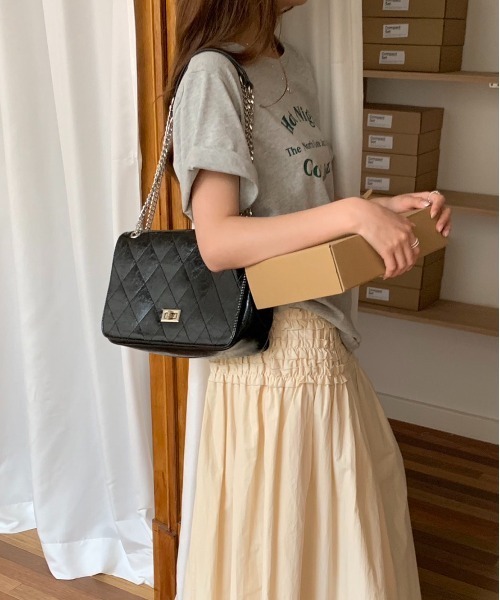 ショルダーバッグ バッグ 2WAY キルティング チェーンバッグ