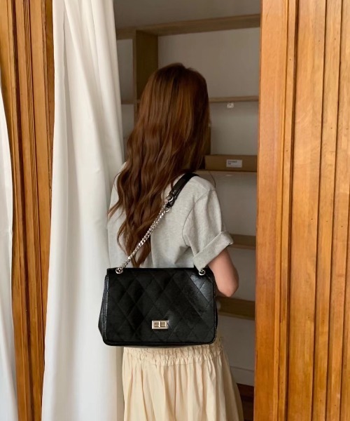 ショルダーバッグ バッグ 2WAY キルティング チェーンバッグ