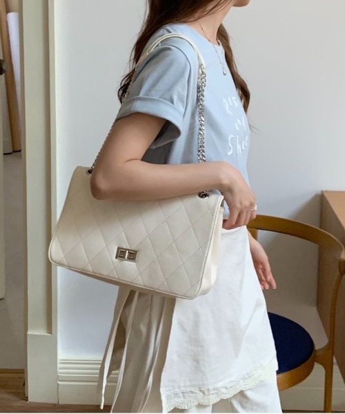 ショルダーバッグ バッグ 2WAY キルティング チェーンバッグ