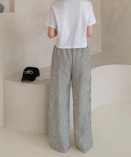パンツ ストライプワイドパンツ レディース : ZOZOTOWN Yahoo!店