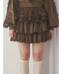 merry jenny ベロアスカート 新品 merry jenny（メリージェニー） スカート フリルベロアミニスカート